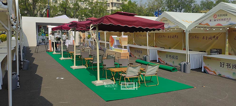 鄭州桌椅出租公司助力商都遺址全民閱讀大會現(xiàn)場露營桌椅
