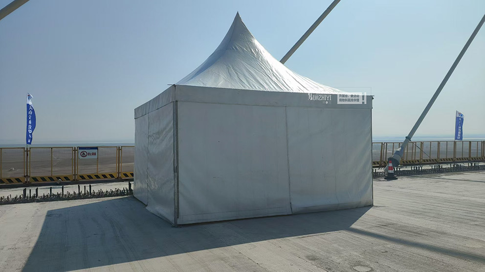 鄭州篷房廠家白色尖頂篷房講解